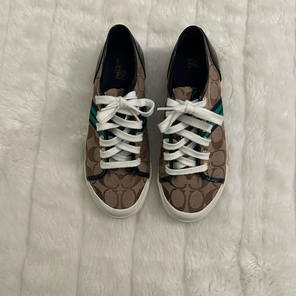 Coach Brown and Green Sneakers